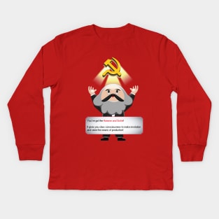 Karl Marx New Item Hammer and Sickle Kids Long Sleeve T-Shirt